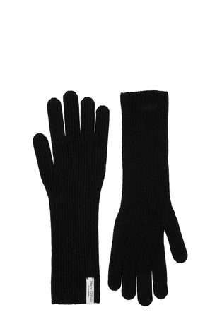 Knitted gloves in wool-blend