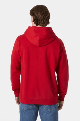 HELLY HANSEN Core logo pulover s kapuco iz bombažne mešanice Rdeča - Red 2