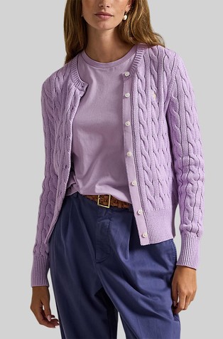 Strukturirano pletena bombažna jopa