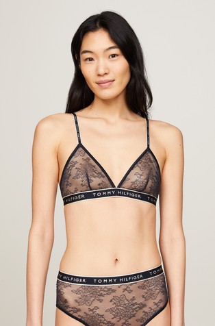 Floral Lace Unlined Triangle Bra