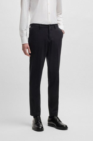 Slim-fit trousers in washable performance-stretch jersey