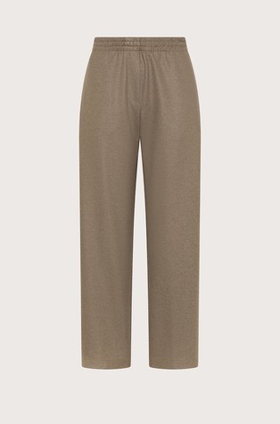 Wool trousers with elasticated waistband