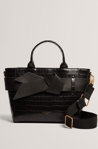 Small Patent Croc Tote Bag