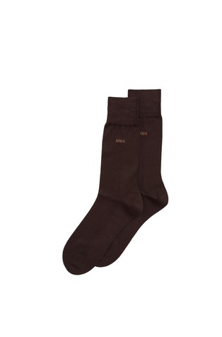 Regular-length logo socks in mercerised Egyptian cotton