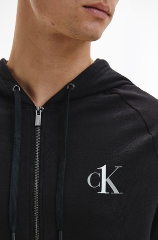 CALVIN KLEIN Lounge Zip Up Hoodie - CK One Black 3