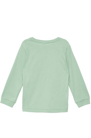 S.OLIVER Soft jersey long sleeve top with photo print Green 2