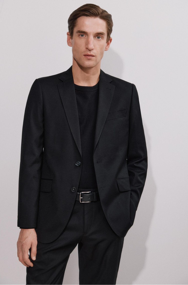 CORTEFIEL Serie XXI slim fit suknjič Črna - Black 