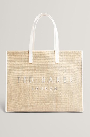 Velika logo torba iz umetne rafije