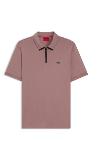 Polo majica iz bombažnega pikéja s kontrastnimi detajli