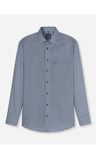 Luxor modern fit patterned cotton shirt