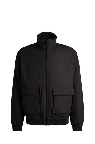 Water-repellent jacket with high collar