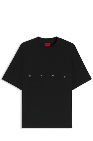 Oversize-fit cotton T-shirt with bold logo and back print