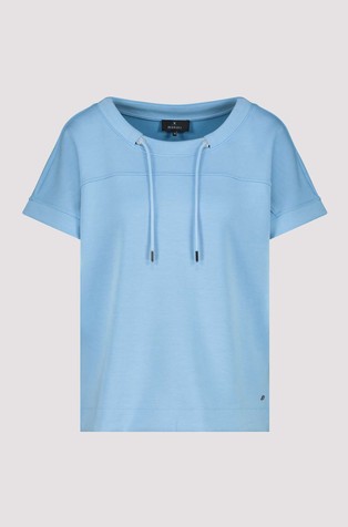 MONARI Short sleeved sweatshirt with drawstring Spring Water 6