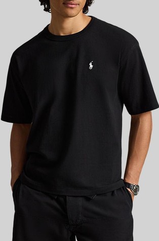 Relaxed fit majica s kratkimi rokavi iz jerseya
