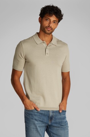 Regular fit pletena bombažna polo majica