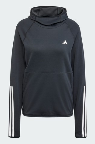ADIDAS Own the Run 3-Stripes Running Hoodie Black 5