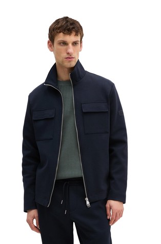 Jakna s povišanim ovratnikom iz scuba tkanine