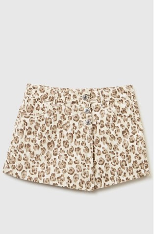 Mini žametno krilo z živalskim vzorcem