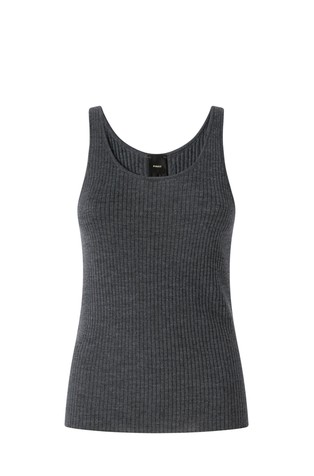Ribbed merino wool vest top