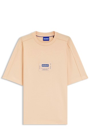 Majica iz bombažnega jerseya z logo našitkom