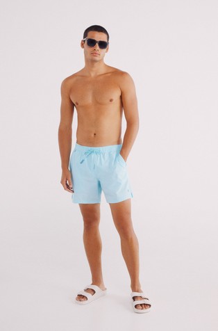 SPRINGFIELD Enobarvne kopalke Modra - Light Blue 3