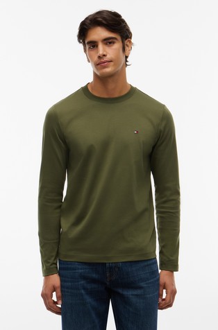 Slim Interlock Knit Long Sleeve T-Shirt