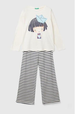 Cotton blend pyjamas with cute print