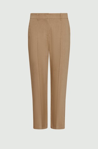 Monochrome linen blend regular trosers