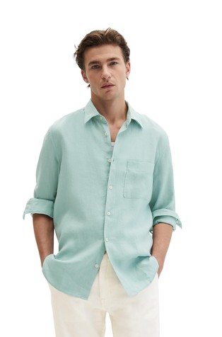 Regular fit lanena srajca