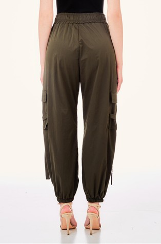 LIU JO Cargo pockets with long straps Military Green 2