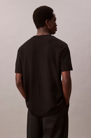 CALVIN KLEIN Majica s kratkimi rokavi iz pima bombaža Črna - Black 3
