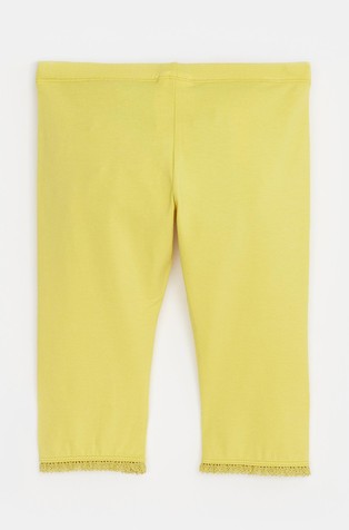 BENETTON Bombažne pajkice s čipkastim detajlom Rumena - Yellow 2
