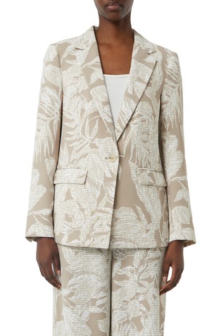 Marlene crepe blazer with all-over print
