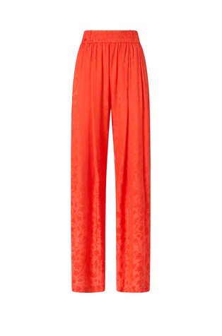 Floral jacquard trousers