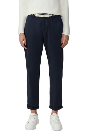 Chinos with a braided belt