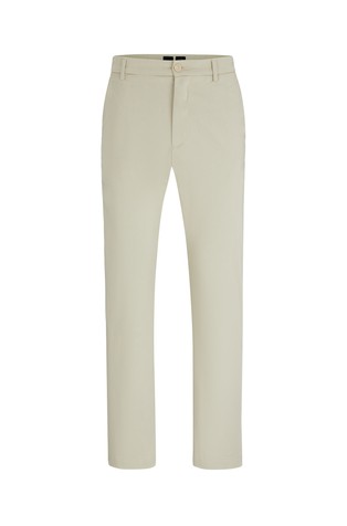 Regular fit cotton-blend chinos