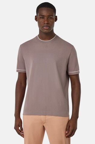 Cotton Crêpe Knit T-Shirt