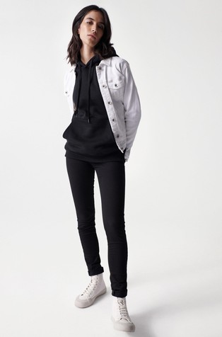 SALSA JEANS Obarvana denim jakna Bela - White 4