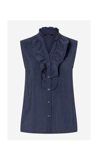 Sleeveless blouse in modal-blend