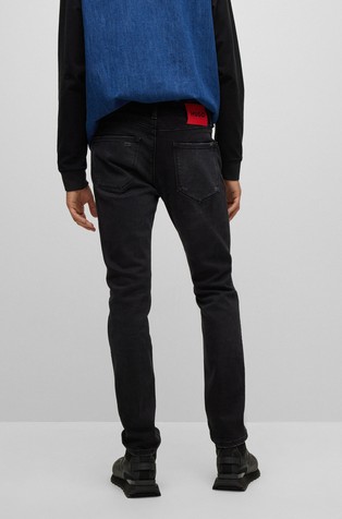 HUGO BOSS Slim fit jeans hlače iz raztegljivega denima Siva - Dark Grey 2