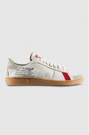 SKIN sneakers in leather with lettering