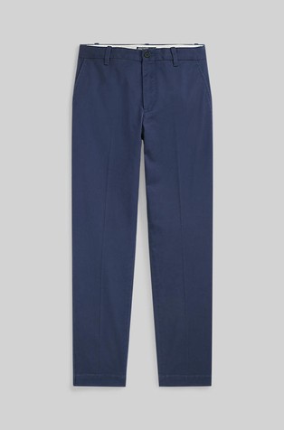 RALPH LAUREN Slim fit bombažne chino hlače Modra - Blue 5