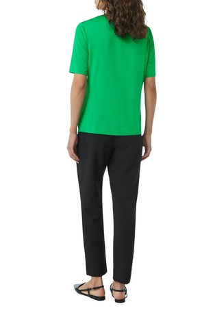 COMMA Top in a mix of materials with a satin trim Green 2
