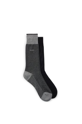 Two-pack of socks in mercerized cotton