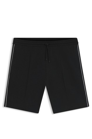 Cotton-blend shorts with piped trims