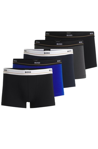 Paket 5 bombažnih boksaric z logo pasom