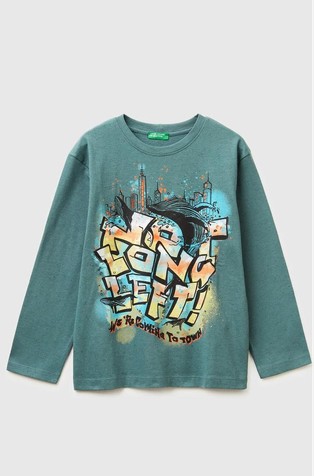 Majica z dolgimi rokavi in potiskom