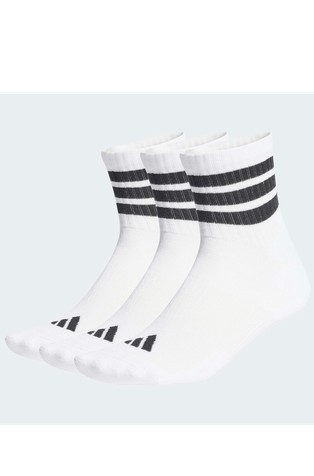 3 Stripes Cushioned Sportswear Mid Cut Socks 3 Pair Pack
