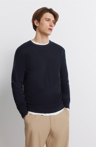 Organic cotton knit jumper