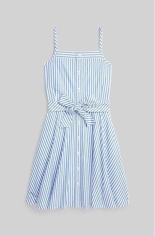 Striped Cotton Poplin Dress